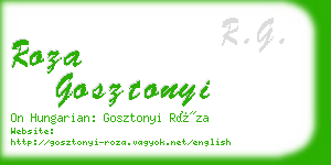 roza gosztonyi business card